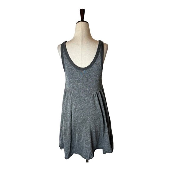 Free People Beach Dress Womens Small Silver Metallic Cruise Town Tank Mini - Picture 4 of 11